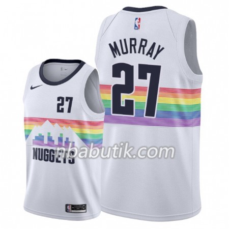 NBA Mænd Trøje Denver Nuggets Jamal Murray 27 2018-19 Nike City Edition Hvid Swingman